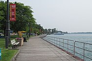 Riverfront boardwalk