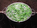 Blanching of beans