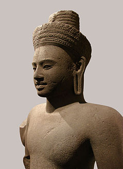 Bodhisattva Lokeśvara, art khmer fin Xe - début XIe siècle. Cambodge.