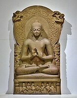 Die berühmte Figur des lehrenden Buddha aus Sarnath entstammt der Gupta-Zeit (5. Jh.)