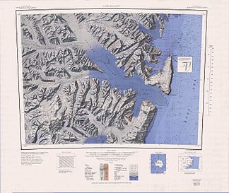 Karte der Victory Mountains und der Admiralitätsberge von 1968