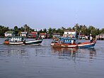 Fishing boats on Kampot River