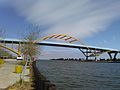 Bridge in 2016 after restoration project. Viewed from Erie Street Plaza.