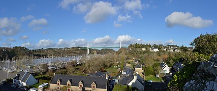 Bridge and Marina of La Roche-Bernard, Morbihan, France, SE view