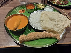 Un thali mangaloréen (sud-ouest du Karnataka).