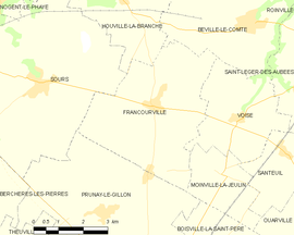 Mapa obce Francourville