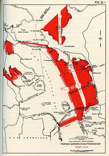 Barreres proposades a la badia de San Francisco