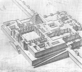 Posible aspecto del palacio de Sargón en Khorsabad