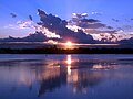 Exemplu de lagună creata de un cordon litoral Lacul Illawara din New South Wales, Australia