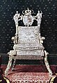 Le trône d'argent de la reine Christine, utilisé depuis 1650.