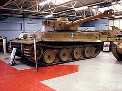 El Tiger 131 del Museo de tanques de Bovington, Reino Unido.