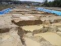 豊地城（兵庫県）の発掘現場