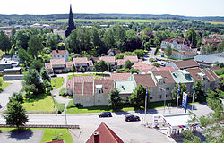 View over Skene (the urban district of Kinna)
