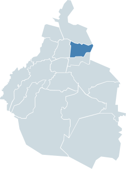 Vị trí của đô thị trong bang Distrito Federal
