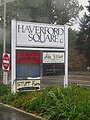 Arwydd 'Haverford Square'