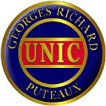 Logo von Unic mit dem Schriftzug „Georges Richard Unic Puteaux“