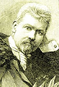 Porträt Richard Voß, Radierung in Die Gartenlaube, Sammelband 1896
