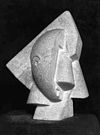 Joseph Csaky, 1920, Tête (Tête cubiste), stone, 30 cm