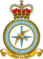 Heraldic badge of the United Kingdom Mobile Air Movements Squadron RAF.