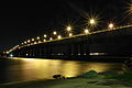 Captain Cook Bridge taken from Taren Point end at night