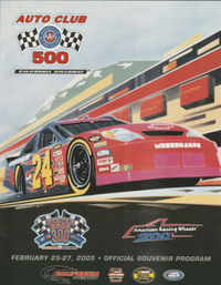 2005 Auto Club 500 program cover with Jeff Gordon