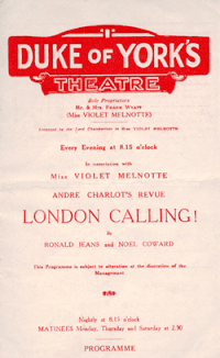 playbill for the show