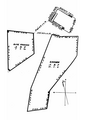 The "Alemany Plat" prepared by the United States General Land Office to define the property restored to the Catholic Church by the Public Land Commission, later confirmed by presidential proclamation on May 23, 1862.[48]