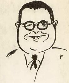 Dikty as caricatured in 1958
