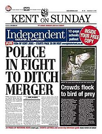 Kent on Sunday front page