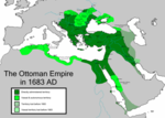 قلمرو امپراتوری عثمانی شامل کشورهایی از سه قاره