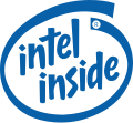 Intel Inside -slogan vuosilta 1990–2005.