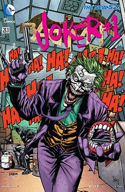 הג'וקר, כפי שהופיע על עטיפת החוברת Batman Vol.2 #23.1: The Joker מנובמבר 2013, אמנות מאת ג'ייסון פאבוק.