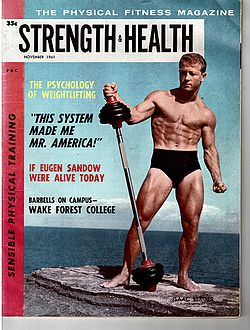 אייזק ברגר על שער המגזין Strength & Health, נובמבר 1961