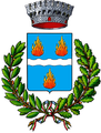 D'azzurro, alla fascia ondata d'argento, accompagnata da tre fiamme al naturale (stemma di Sabbia dal 1970 al 2017)