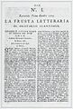 «Frusta letteraria», Venezia 1763.
