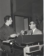 Raffaele Gervasio con Franco Ferrara durante un'incisione