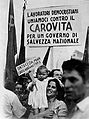 Corteo contro l'inflazione a Piazza del Popolo a Roma (settembre 1947)