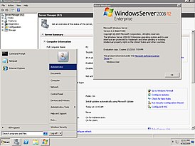 Скриншот интерфейса Windows Server 2008 R2