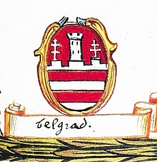Грб Београда према Балвазоровом кодексу из 1687/1688. године