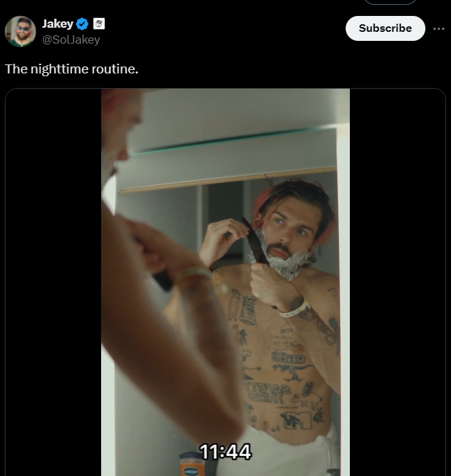 Screenshot from an X post about Saratoga water ashton hall