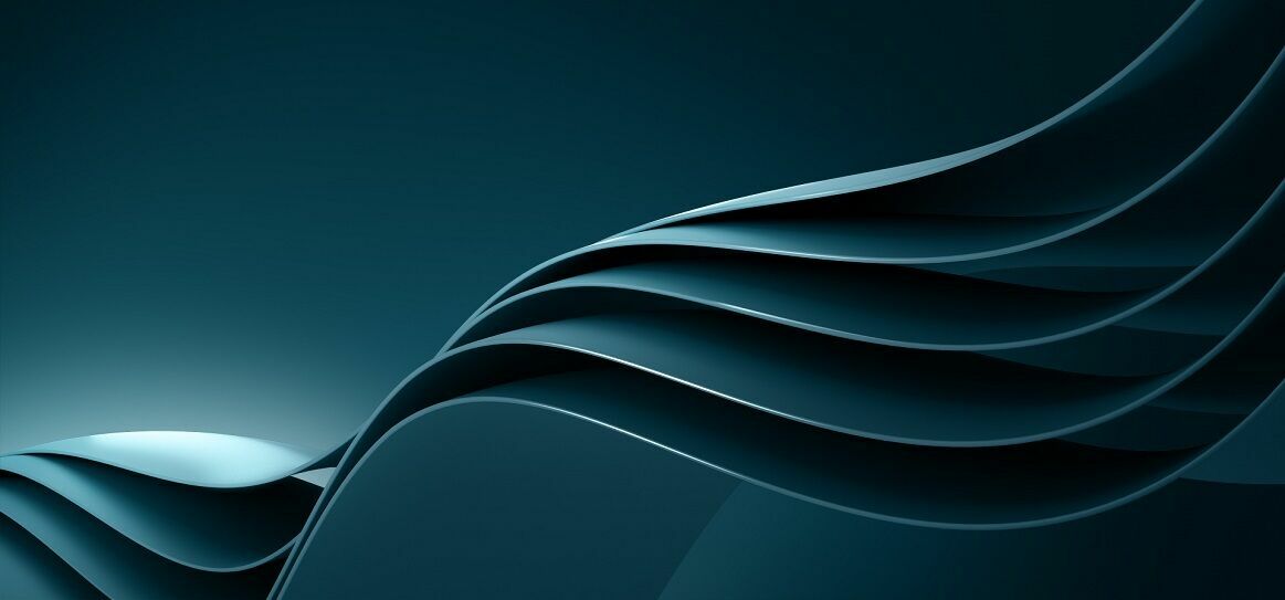 Abstract depiction of flowing, wavy lines in dark blue.