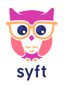 Cute pink owl syft logo