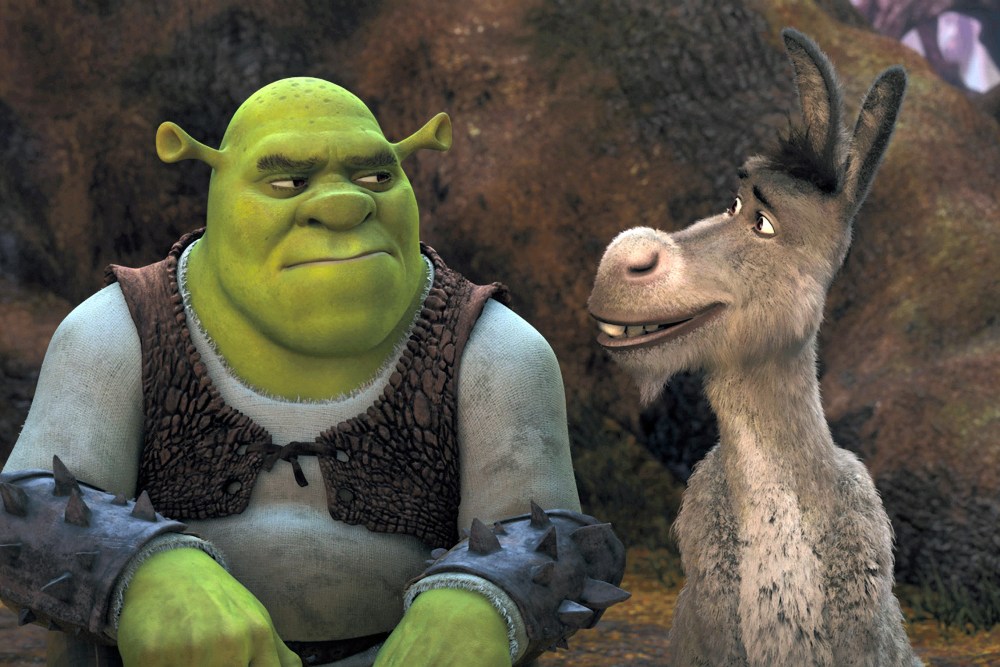 SHREK FOREVER AFTER, l-r: Shrek (voice: Mike Myers), Donkey (voice: Eddie Murphy), 2010. ©Paramount Pictures/Courtesy Everett Collection