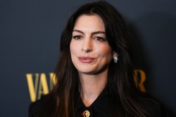 NEW YORK, NEW YORK - OCTOBER 08: Anne Hathaway attends "The Apprentice" New York premiere at the DGA Theater on October 08, 2024 in New York City. (Photo by John Nacion/Getty Images)