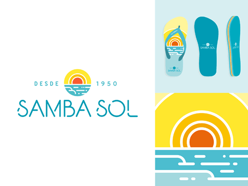 Samba Sol logo design &amp; flip-flops