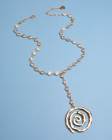 Swirl Y Necklace