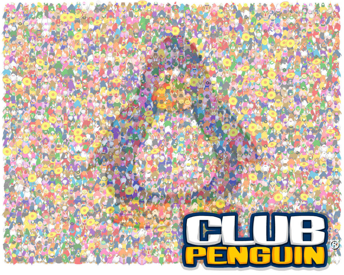 Collagedi Club Penguin. Sfondo