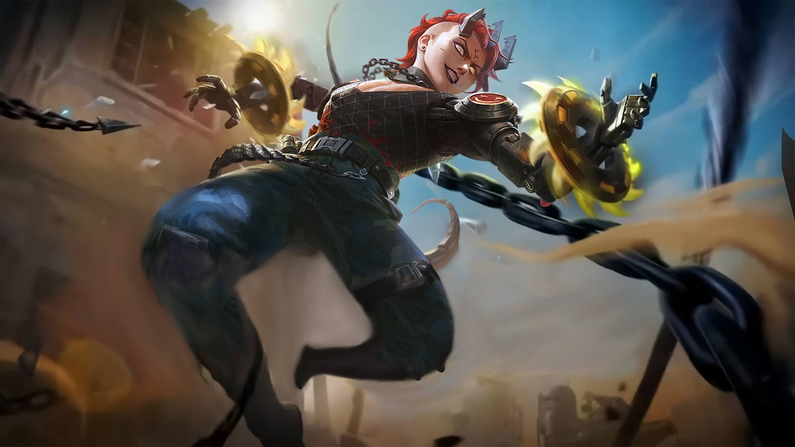 Dyrroth Mobile Legends Spinning Gear Wallpaper