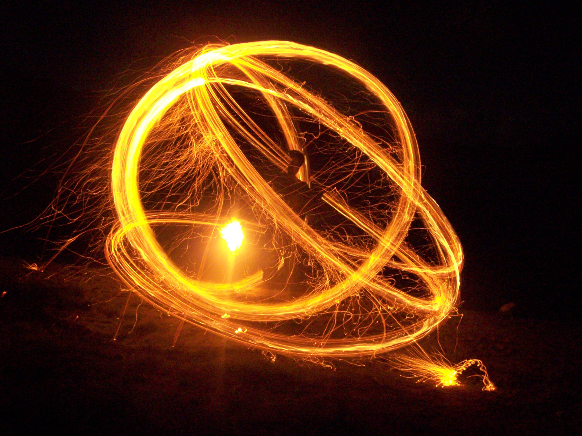 Fire Poi Cool IPad Bakgrundene er elegante Wallpaper