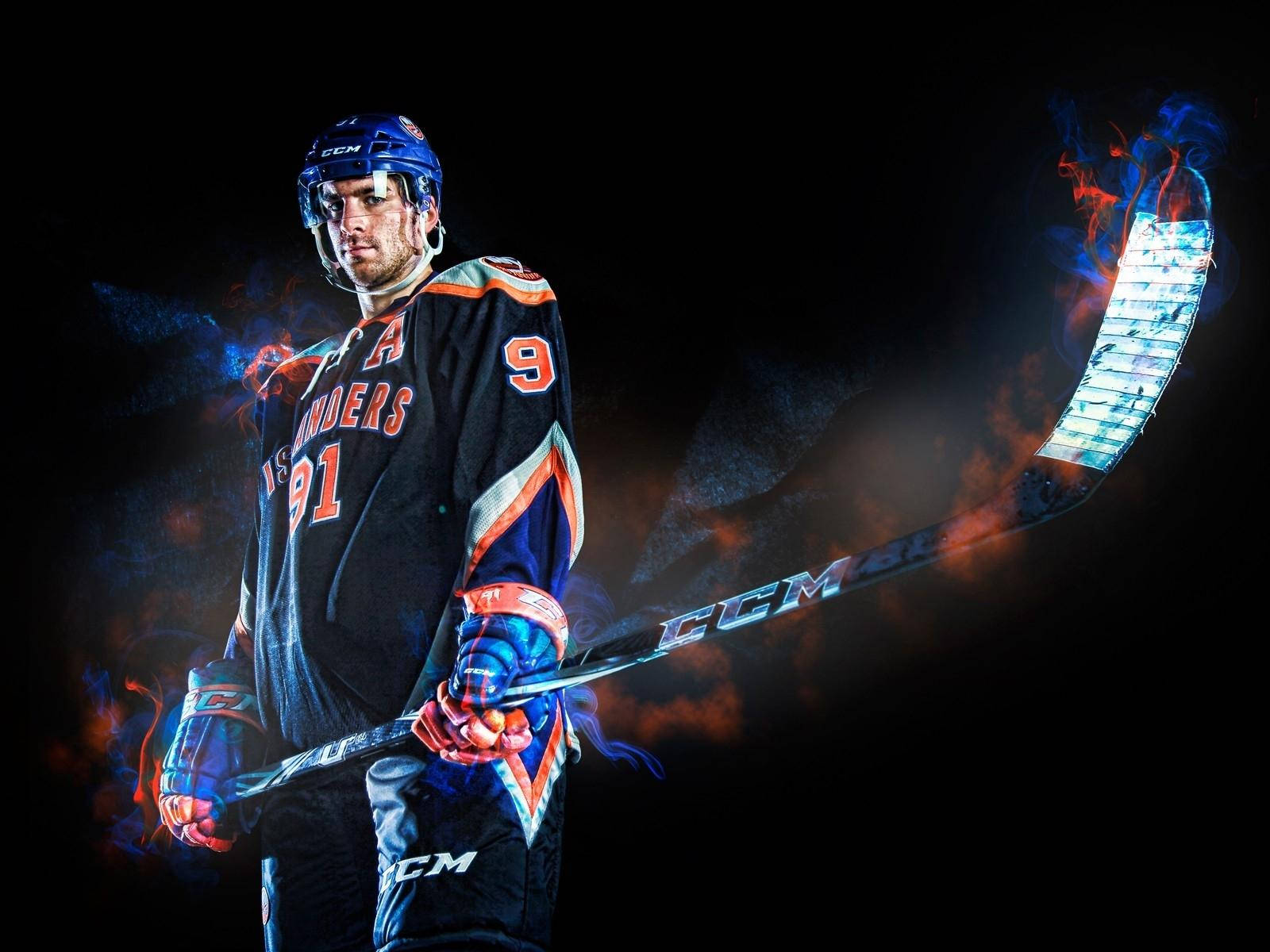 John Tavares New York Islanders Grafisk Kunst Vægbillede Wallpaper